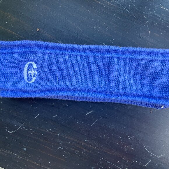 Headband - Knit, Embroidered with letter “C” Periwinkle - Picture 4 of 7